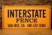 画像1: dp-240207-22 INTERSTATE FENCE Metal Sign (1)