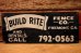 画像1: dp-240207-22 BUILD RITE FENCE CO. Metal Sign (1)