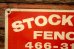 画像2: dp-240207-22 STOCKTON FENCE Metal Sign (2)