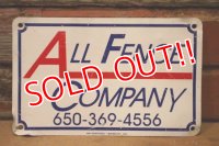 dp-240207-22 ALL FENCE COMPANY Metal Sign