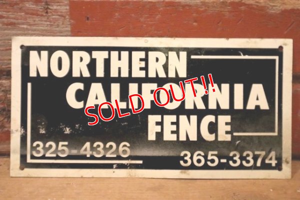 画像1: dp-240207-22 NORTHERN CALIFORNIA FENCE Metal Sign