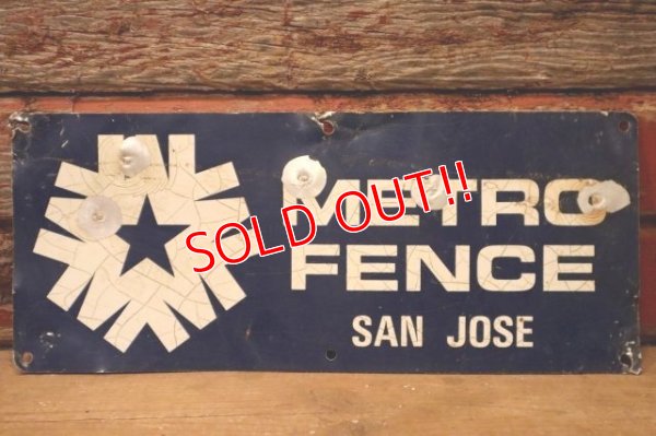 画像1: dp-240207-22 METRO FENCE Metal Sign
