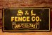 画像1: dp-240207-22 S & L FENCE Metal Sign (1)