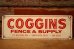 画像1: dp-240207-22 COGGINS FENCE & SUPPLY Metal Sign (1)