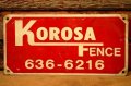 dp-240207-22 KOROSA FENCE Metal Sign
