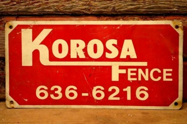 画像1: dp-240207-22 KOROSA FENCE Metal Sign