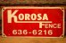 画像1: dp-240207-22 KOROSA FENCE Metal Sign (1)