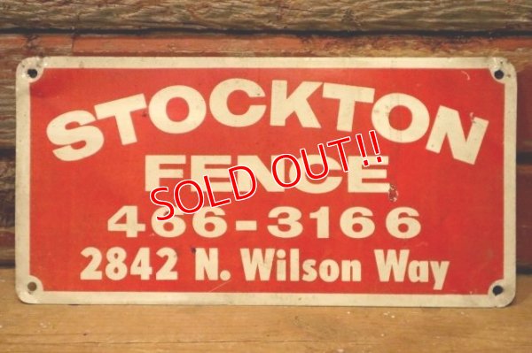 画像1: dp-240207-22 STOCKTON FENCE Metal Sign