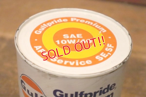 画像6: dp-230901-120 Gulf / Gulfpride Premium 10W 40 U.S. Quart Motor Oil Can
