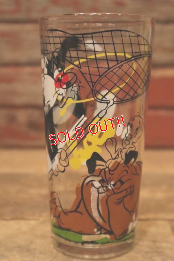 画像1: gs-240301-09 【エラー品】Tweety & Sylvester / PEPSI 1976 Collector Series Glass