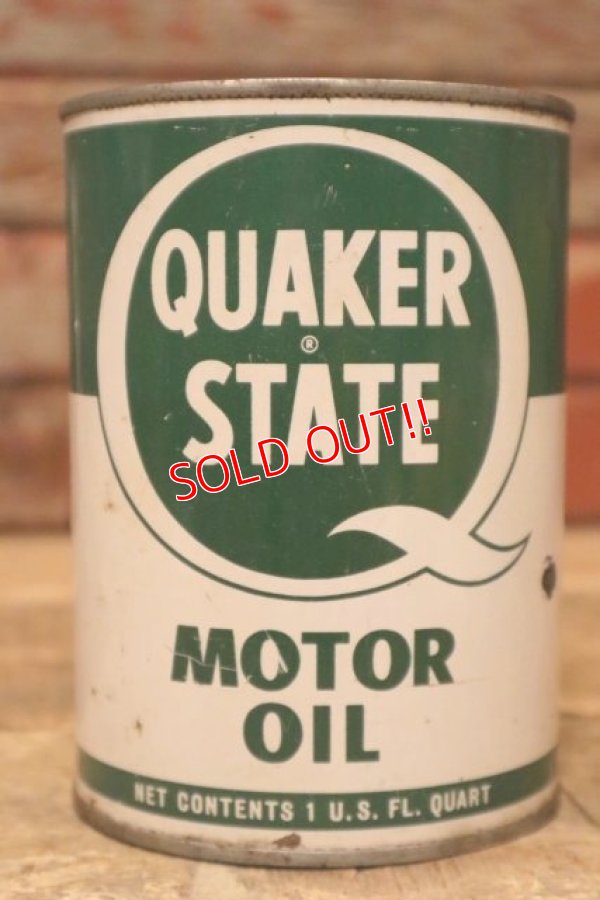 画像1: dp-240207-18 QUAKER STATE / 1950's-1960's MOTOR OIL One U.S. Quart Can