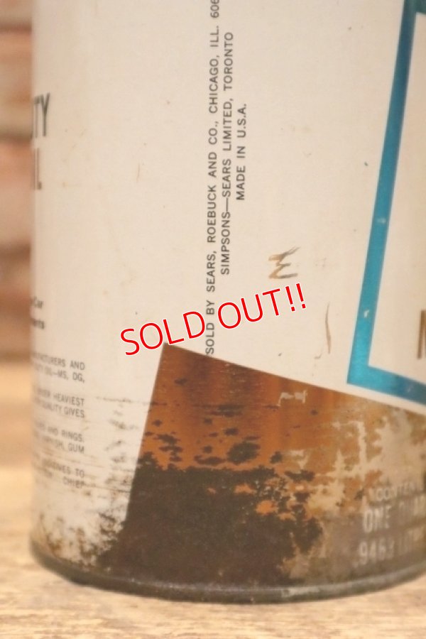 画像5: dp-240207-18 Sears / HEAVY DUTY MOTOR OIL One U.S. Quart Can