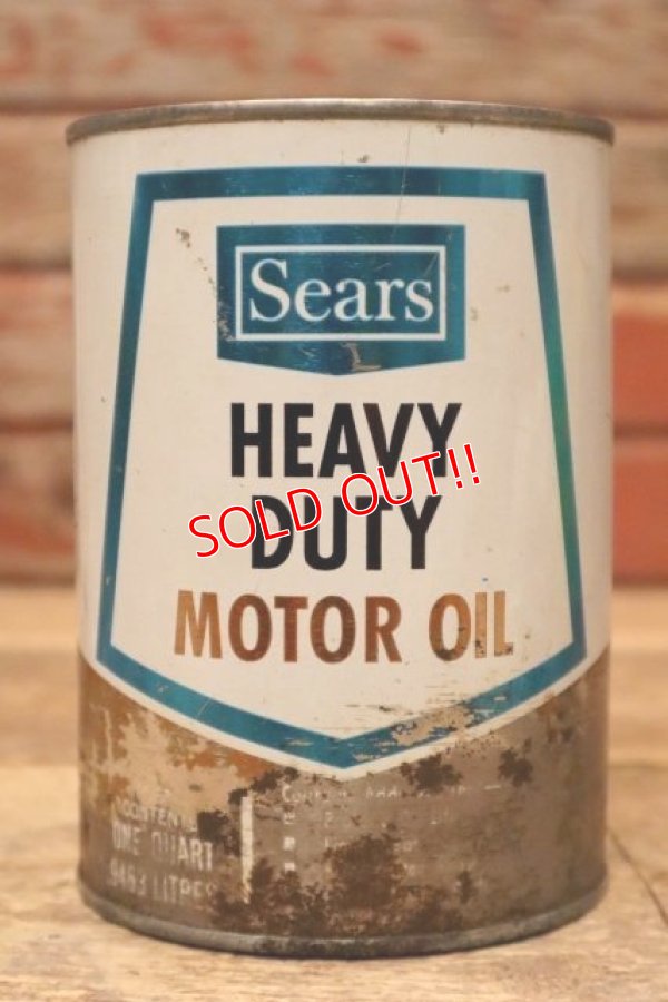 画像1: dp-240207-18 Sears / HEAVY DUTY MOTOR OIL One U.S. Quart Can