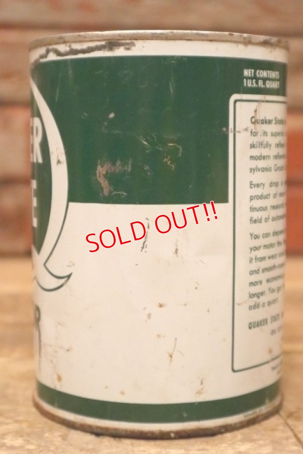 画像4: dp-240207-18 QUAKER STATE / 1950's-1960's MOTOR OIL One U.S. Quart Can