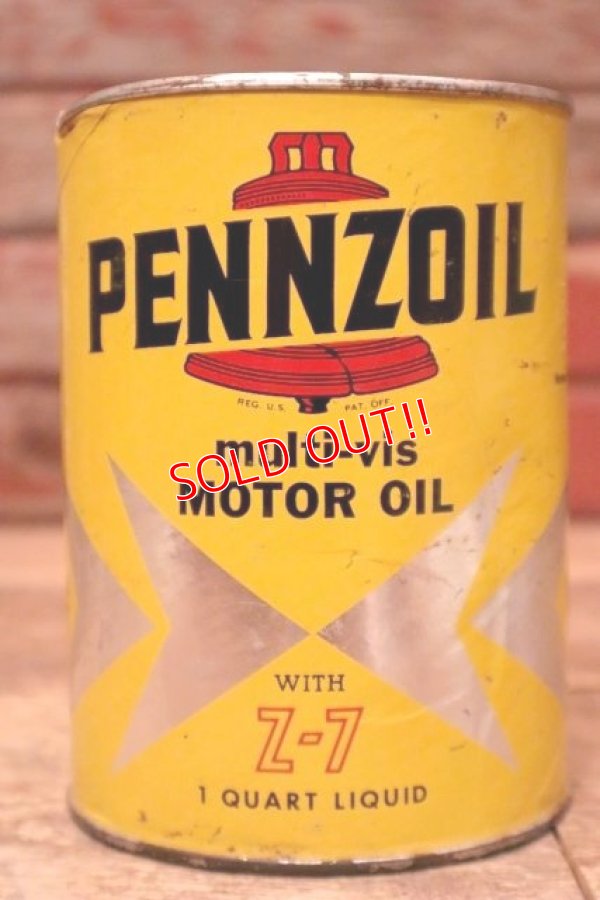 画像1: dp-240207-18 PENNZOIL / Z-7 multi-vis MOTOR OIL One U.S. Quart Can