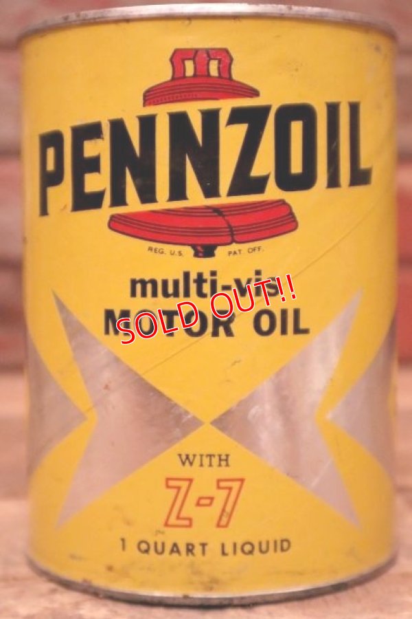 画像2: dp-240207-18 PENNZOIL / Z-7 multi-vis MOTOR OIL One U.S. Quart Can