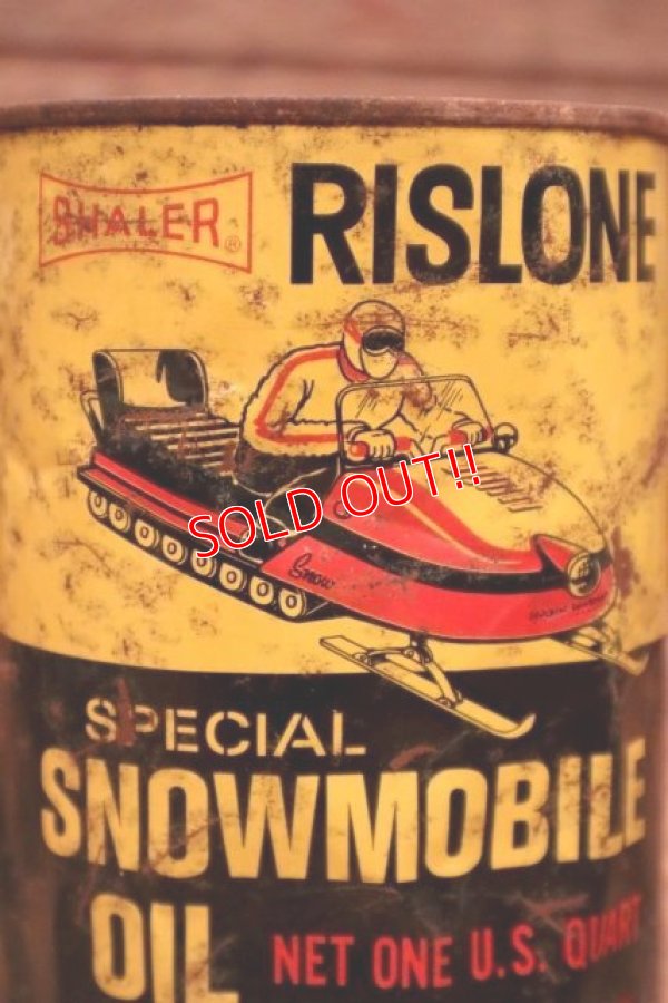 画像2: dp-240207-18 SHALER RISLONE / SNOWMOBILE OIL One U.S. Quart Can