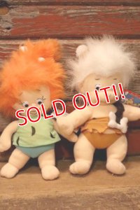 ct-240214-90 Pebbles & Bamm Bamm / NANCO 1990's Plush Doll Set