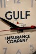 画像2: dp-230201-28 GENERAL ELECTRIC / 1950's GULF INSURANCE COMPANY Wall Clock (2)