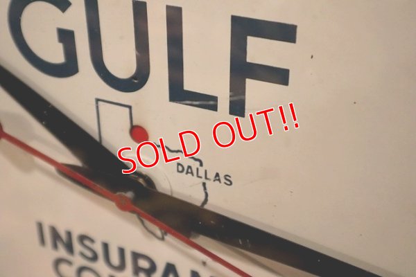 画像6: dp-230201-28 GENERAL ELECTRIC / 1950's GULF INSURANCE COMPANY Wall Clock