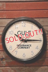 dp-230201-28 GENERAL ELECTRIC / 1950's GULF INSURANCE COMPANY Wall Clock