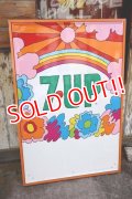 dp-240301-01 7up × Peter Max / 1970's Huge W-sided Metal Sign