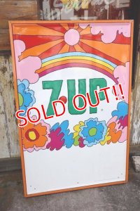 dp-240301-01 7up × Peter Max / 1970's Huge W-sided Metal Sign