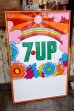 画像1: dp-240301-01 7up × Peter Max / 1970's Huge W-sided Metal Sign (1)