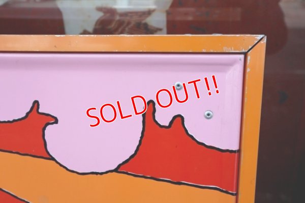 画像16: dp-240301-01 7up × Peter Max / 1970's Huge W-sided Metal Sign