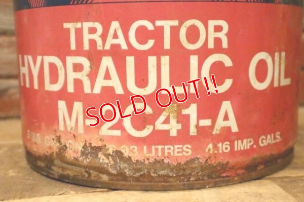 画像3: dp-240301-24 Ford TRACTOR HYDRAULICOIL / 1970's 5 U.S.GALLONS CAN