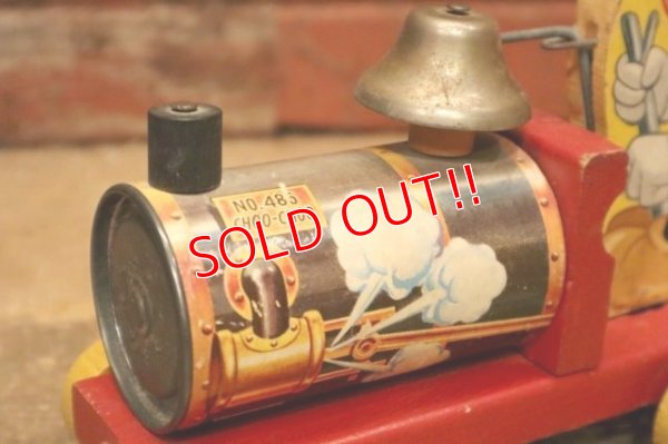 画像4: ct-240301-30 Mickey Mouse / Fisher-Price Toys 1940's-1950's Choo Choo Train Pull Toy #485