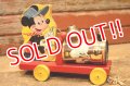 ct-240301-30 Mickey Mouse / Fisher-Price Toys 1940's-1950's Choo Choo Train Pull Toy #485