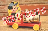 ct-240301-30 Mickey Mouse / Fisher-Price Toys 1940's-1950's Choo Choo Train Pull Toy #485