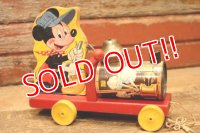 ct-240301-30 Mickey Mouse / Fisher-Price Toys 1940's-1950's Choo Choo Train Pull Toy #485