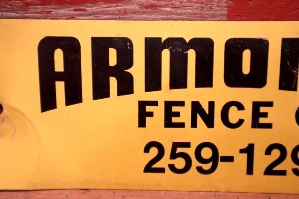 画像2: dp-240207-22 ARMOND'S FENCE CO. Metal Sign