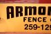 画像2: dp-240207-22 ARMOND'S FENCE CO. Metal Sign (2)