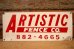 画像1: dp-240207-22 ARTISTIC FENCE CO. Metal Sign (1)