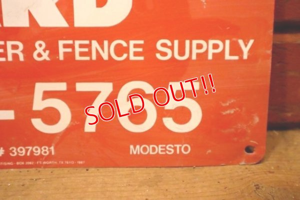 画像3: dp-240207-22 YARD LUMBER & FENCE SUPPLY Metal Sign