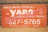 dp-240207-22 YARD LUMBER & FENCE SUPPLY Metal Sign