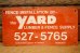 画像1: dp-240207-22 YARD LUMBER & FENCE SUPPLY Metal Sign (1)