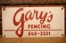 画像1: dp-240207-22 gary's FENCING Metal Sign (1)