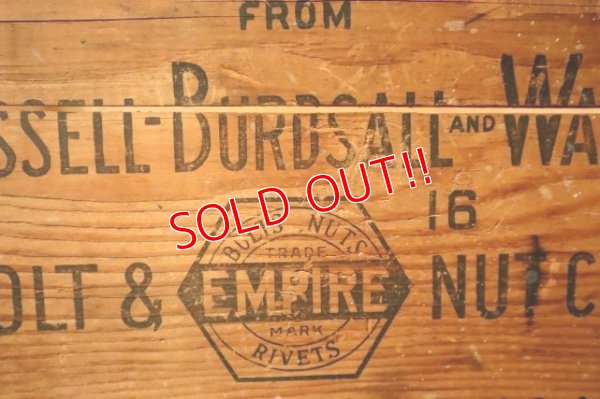 画像6: dp-240321-01 EMPIRE BOLT & NUT CO. / Vintage Wood Box