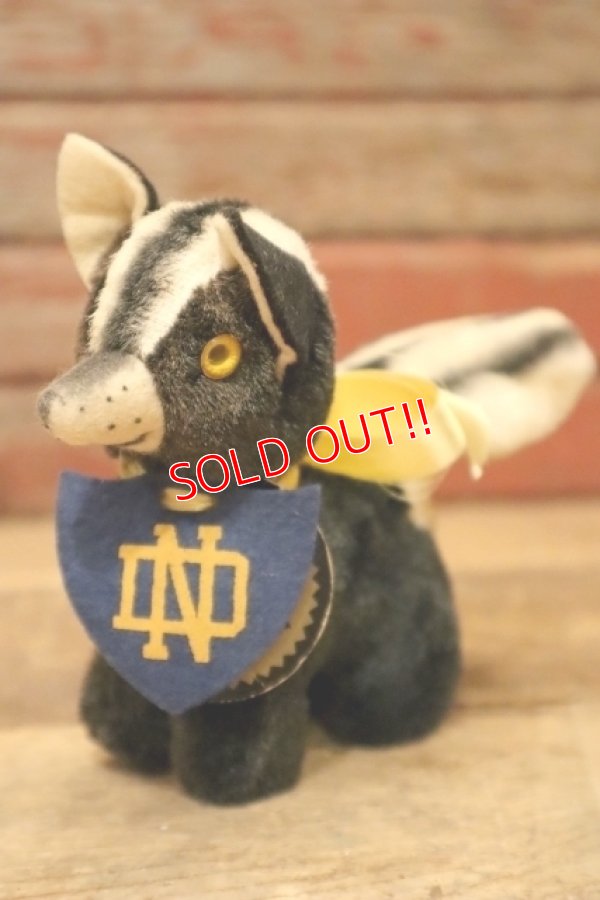 画像1: ct-240311-11 University of Notre Dame / Collegiate 1950's Mascot Doll "Wee STINKER"