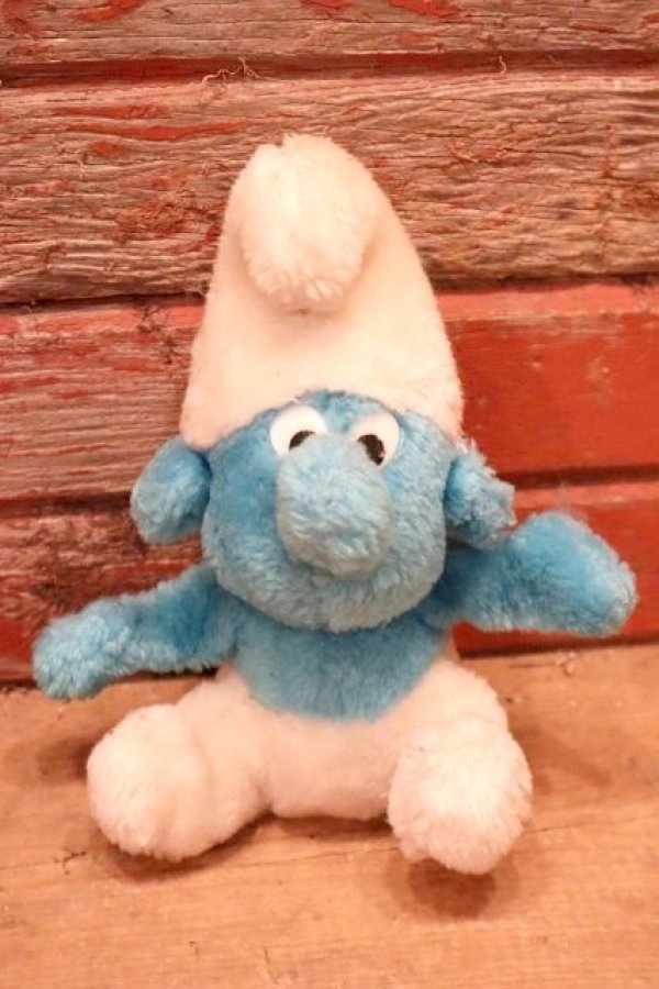 画像1: ct-220719-75 Smurf / 1980's Plush Doll (S)