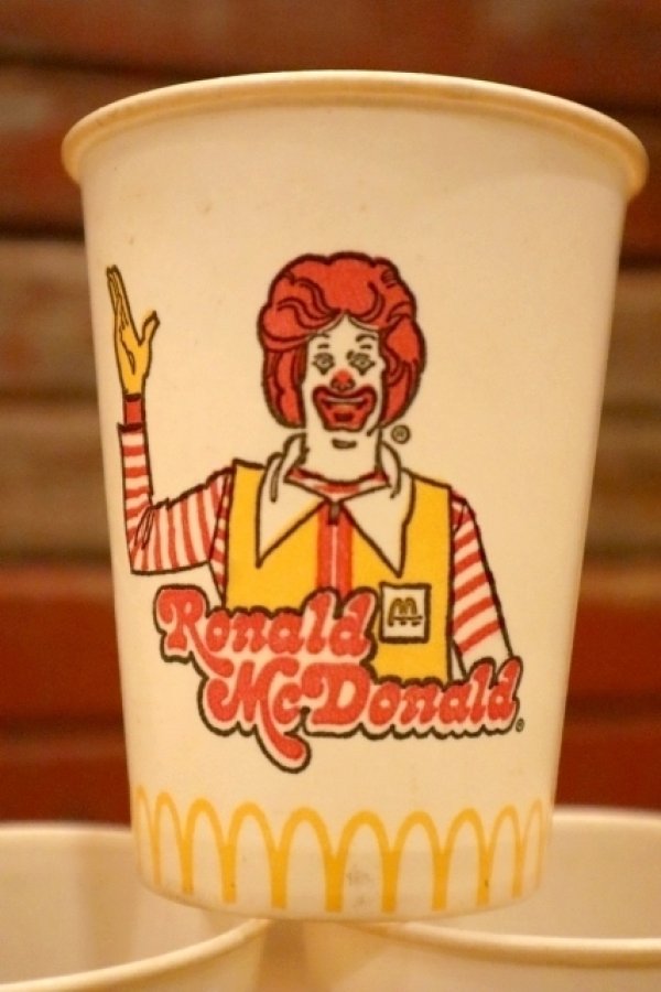 画像2: ct-150401-11 McDonald's / Ronald McDonald 1970's Wax Paper Cups (5個セット)