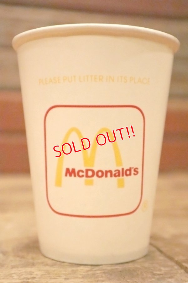 画像3: ct-120425-01 McDonald's / Ronald McDonald 1986 Paper Cups (3個セット)