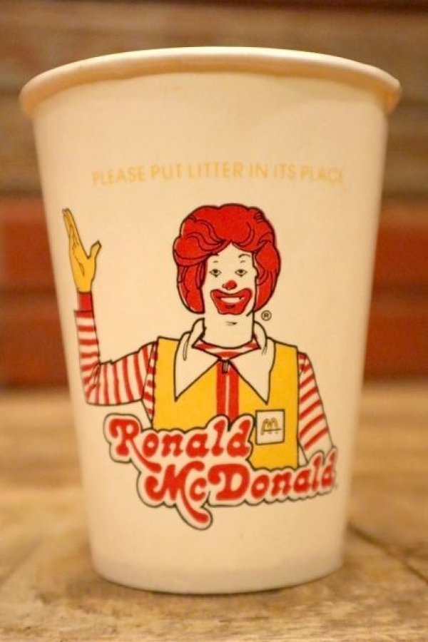 画像2: ct-120425-01 McDonald's / Ronald McDonald 1986 Paper Cups (3個セット)