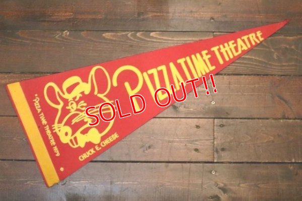 画像1: ct-240301-11 CHUCK E. CHEESE / 1970's PIZZA TIME THEATRE Pennant