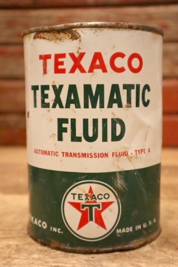 画像2: dp-230401-59 TEXACO / TEXAMATIC FLUID One U.S. Quart Motor Oil Can (I)