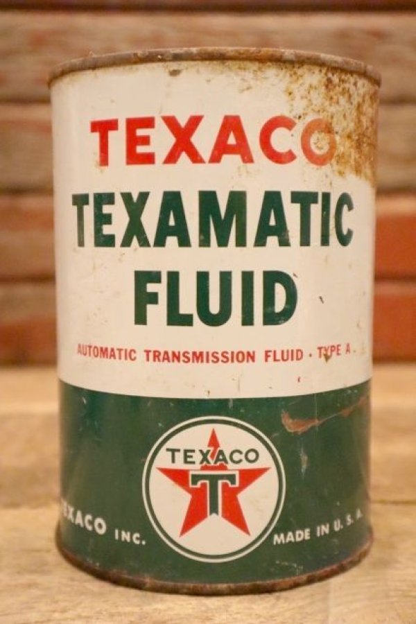 画像1: dp-230401-59 TEXACO / TEXAMATIC FLUID One U.S. Quart Motor Oil Can (G)